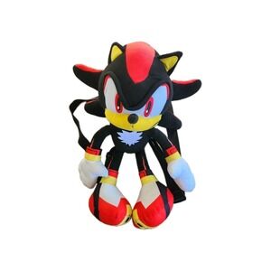 Sonic the Hedgehog Shadow 14" inches Plush Backpack With Straps New With Tags